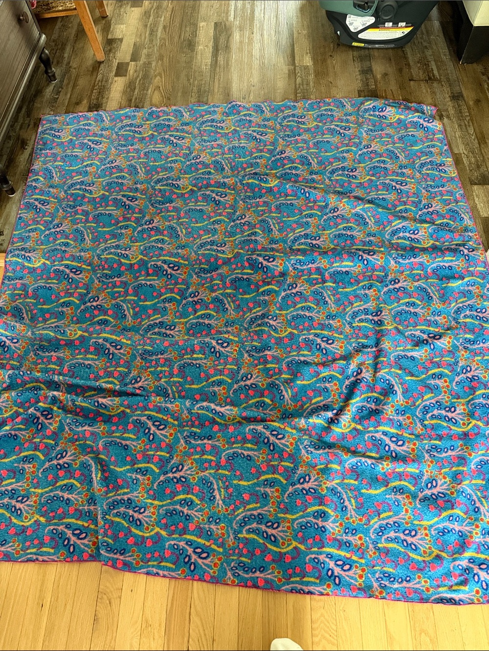 Natural Life “Brave girl, you can do hard things.” floral cozy boho blanket - Picture 2 of 4